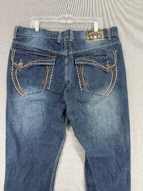 Vtg Makaveli Jeans Mens 42x29 Tupac Fade Denim Pants Flap Pockets Y2K